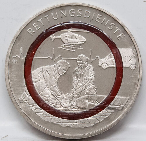 Rückseite: Motiv Rettungsdienst mit Polymer-Ring.