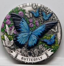 Rückseite der Australien 2 Dollar 2026 Butterfly Silbermünze mit dem königlichen Porträt von Charles III. und den Feinheitsangaben.