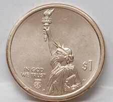 Rückseite der US 1 Dollar 2026 Innovationen Münze mit der Freiheitsstatue und dem Nennwert.