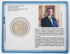 Rückseite der Luxemburg 2 Euro 2026 Guillaume Coincard mit allen offiziellen Daten.