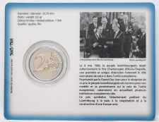 Rückseite der Luxemburg 2 Euro 2026 Karlspreis Coincard mit Echtheitsvermerken der BCL.