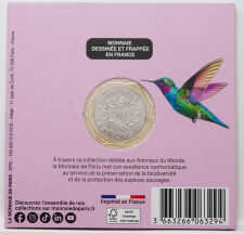 Rückseite der Frankreich 5 Euro 2026 Vögel Münze mit dem Wertzeichen der Monnaie de Paris.