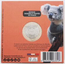 Rückseite der Frankreich 5 Euro 2026 Pandas & Koala Münze mit der Wertseite der Monnaie de Paris.
