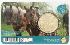 Rückseite der belgischen Coincard 2,5 Euro Brabanter Pferd (FR) mit der Europakarte und den technischen Merkmalen.