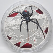 Rückseite der Tuvalu Redback Spider Silbermünze mit dem offiziellen Konterfei Seiner Majestät König Charles III.
