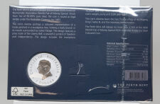 Rückseite der Perth Mint Koala ANA Pittsburgh Coincard mit dem Porträt von König Charles III. und den technischen Daten.