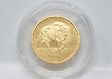 20 Euro Goldmünze 2026 Wisent Motivseite kraftvoller Wisent Künstlerin Jasmin Lewis im Originaletui
