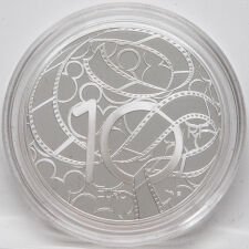 Wertseite der 10 Euro PP-Münze mit dem charakteristischen geometrischen Design der Monnaie de Paris.