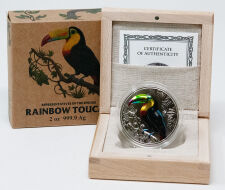 Niue 5 Dollar 2026 Regenbogen Tukan 2 Unzen Silber Ultra...