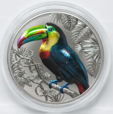 Niue 5 Dollar 2026 - Rainbow Toucan - 2 Unzen High Relief