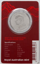 Rückseite der Lunar-Coincard mit Hintergrundtexten zum Tierkreiszeichen und den technischen Münzdaten.