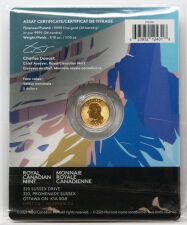 Wertseite der 1/10 oz Gold Maple Leaf mit dem Porträt von König Charles III. und dem Nennwert.