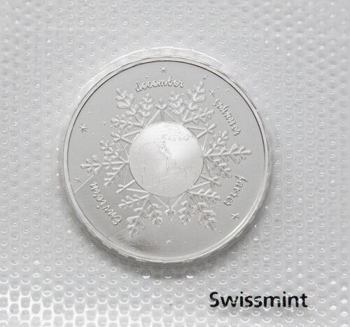 Bildseite der unzirkulierten 20 Franken Silbermünze Schweiz 2026 Vier Jahreszeiten - Winter.