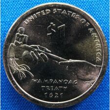 USA 1 Dollar 2011 "Sacagawea - Wampanoag - D "...