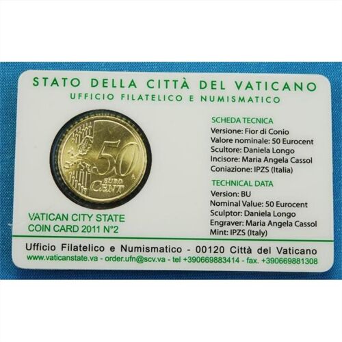 Vatikan 50 Cent 2011 Coincard No.2