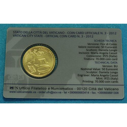 Vatikan 50 Cent 2012 Coincard No.3