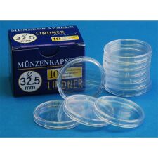 Lindner Kapseln - 32,5 mm - 10er Pack - mit  Rand