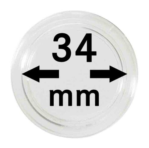 Lindner Kapseln - 34 mm - 10er Pack
