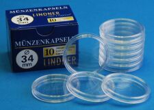 Lindner Kapseln - 34 mm - 10er Pack
